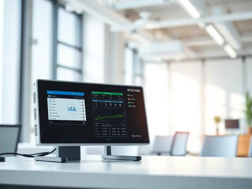 An image of an ECE India power management system, showing its monitoring and control capabilities.